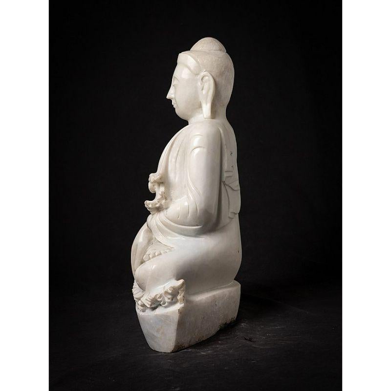 Newly Made Marble Buddha Statue from Burma For Sale 13