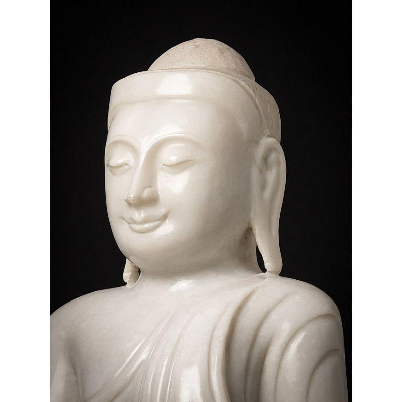 Newly Made Marble Buddha Statue from Burma For Sale 1