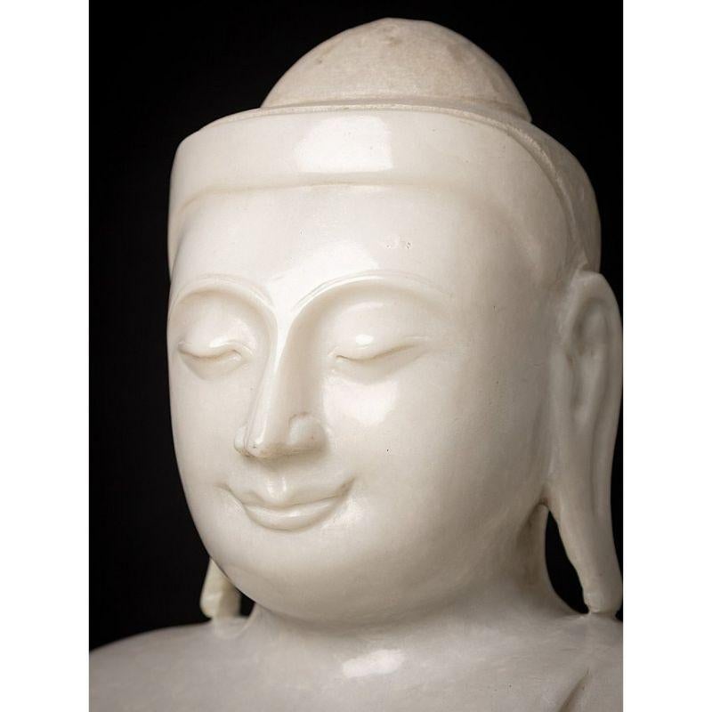 Newly Made Marble Buddha Statue from Burma For Sale 4