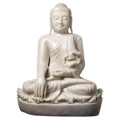 Newly Made Marble Buddha Statue from Burma