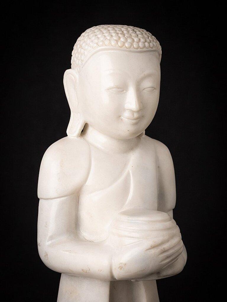 Newly Made Marble Monk Statue from Burma For Sale at 1stDibs