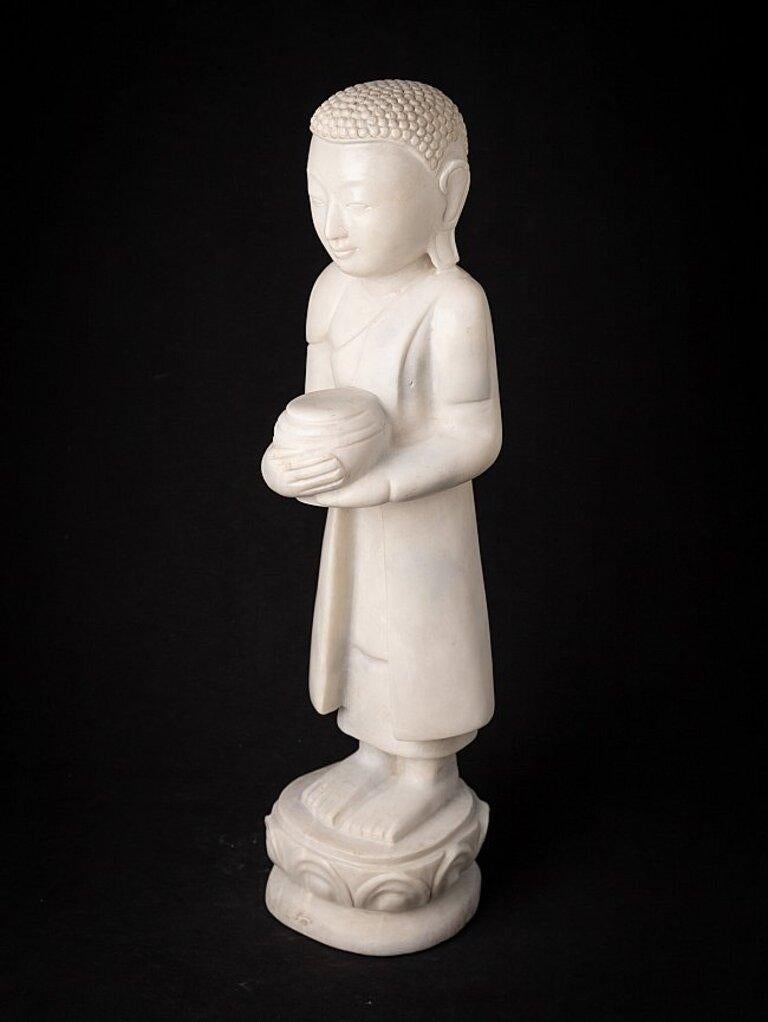 Newly Made Marble Monk Statue from Burma 8