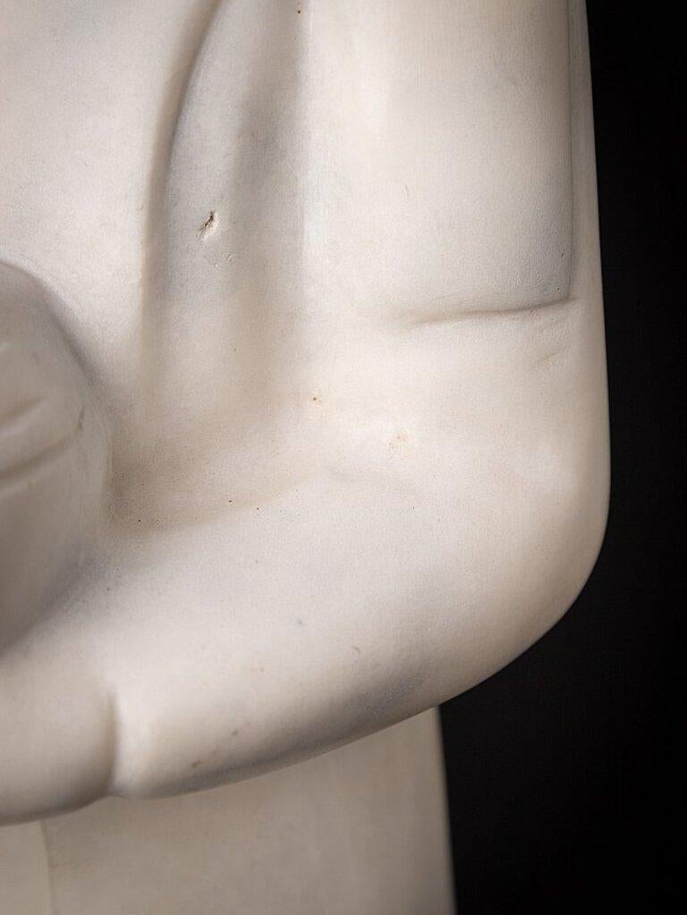 Newly Made Marble Monk Statue from Burma For Sale at 1stDibs