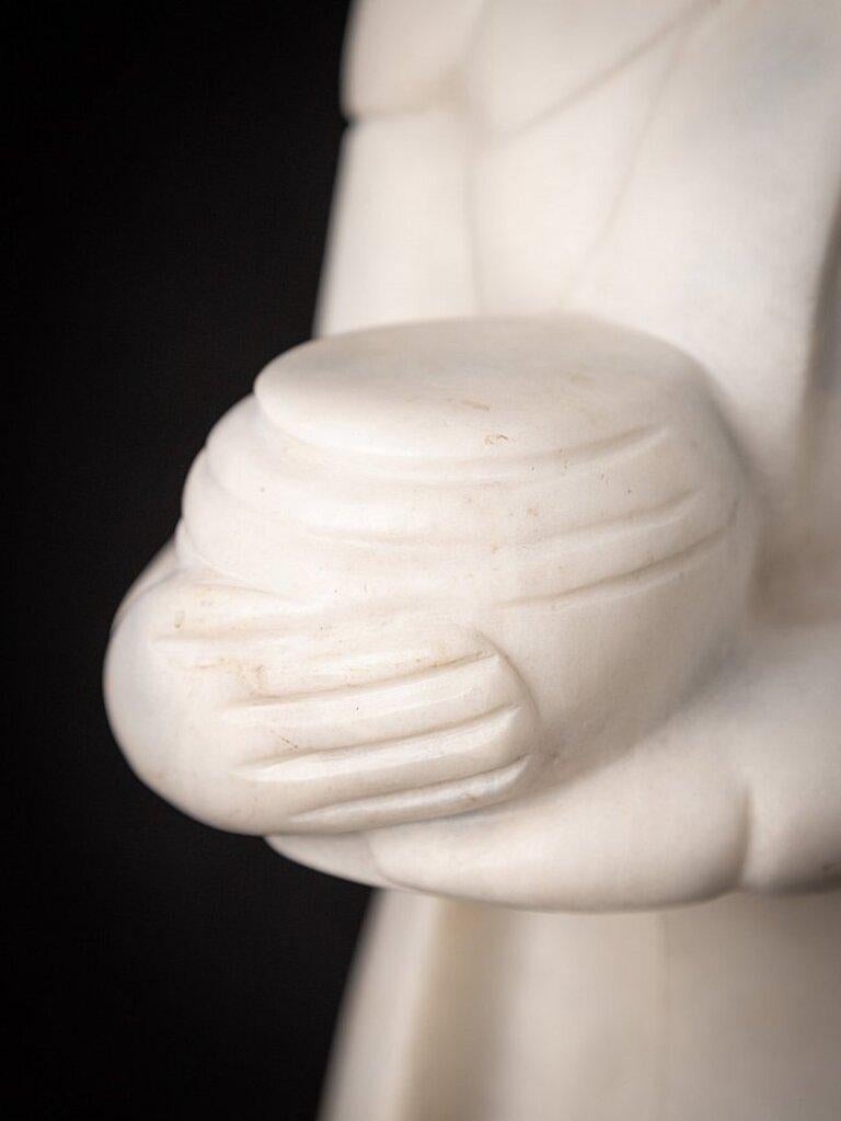 Newly Made Marble Monk Statue from Burma For Sale at 1stDibs