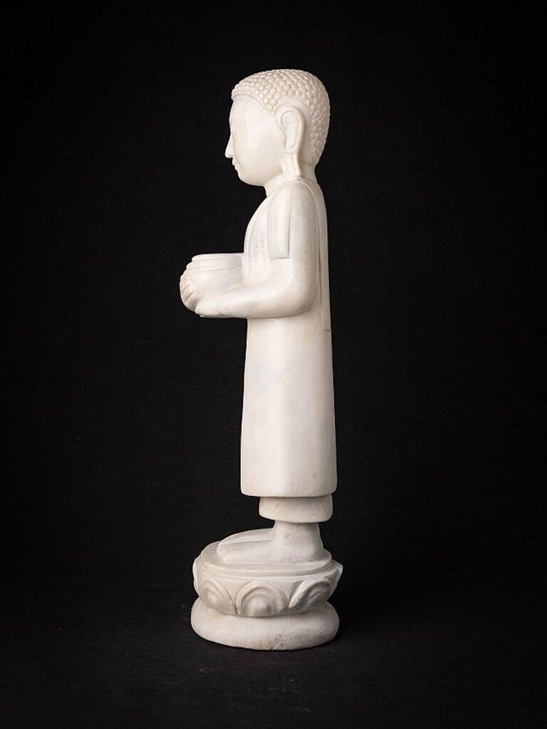 Newly Made Marble Monk Statue from Burma 2