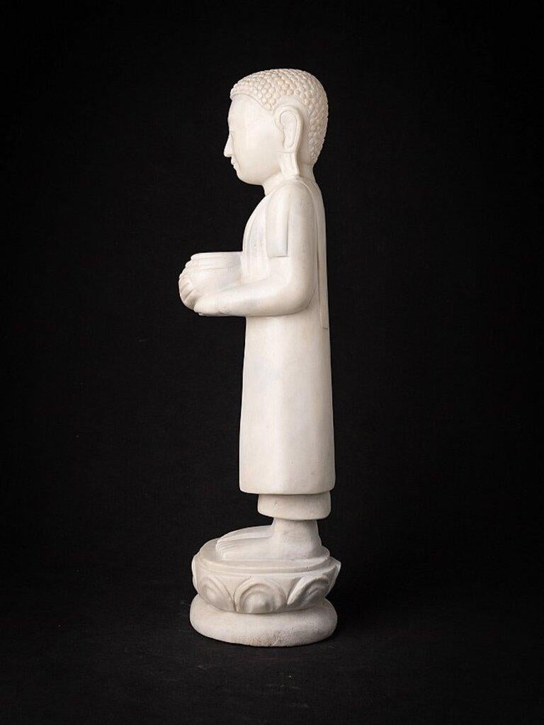 Newly Made Marble Monk Statue from Burma For Sale at 1stDibs