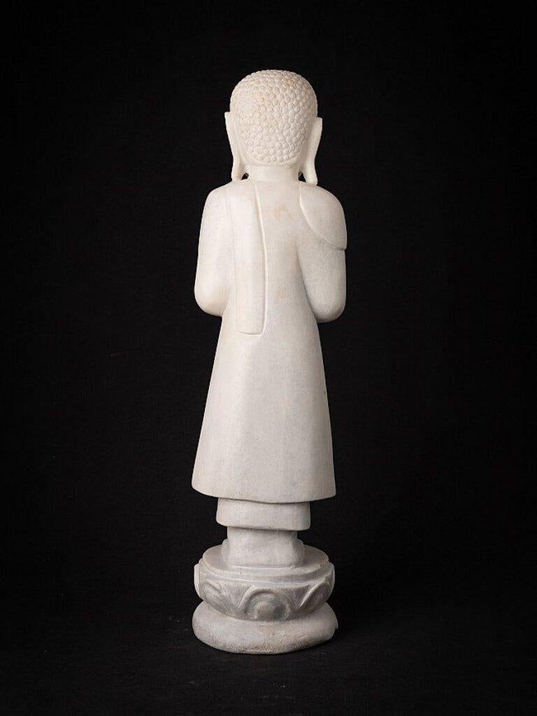 Newly Made Marble Monk Statue from Burma For Sale at 1stDibs