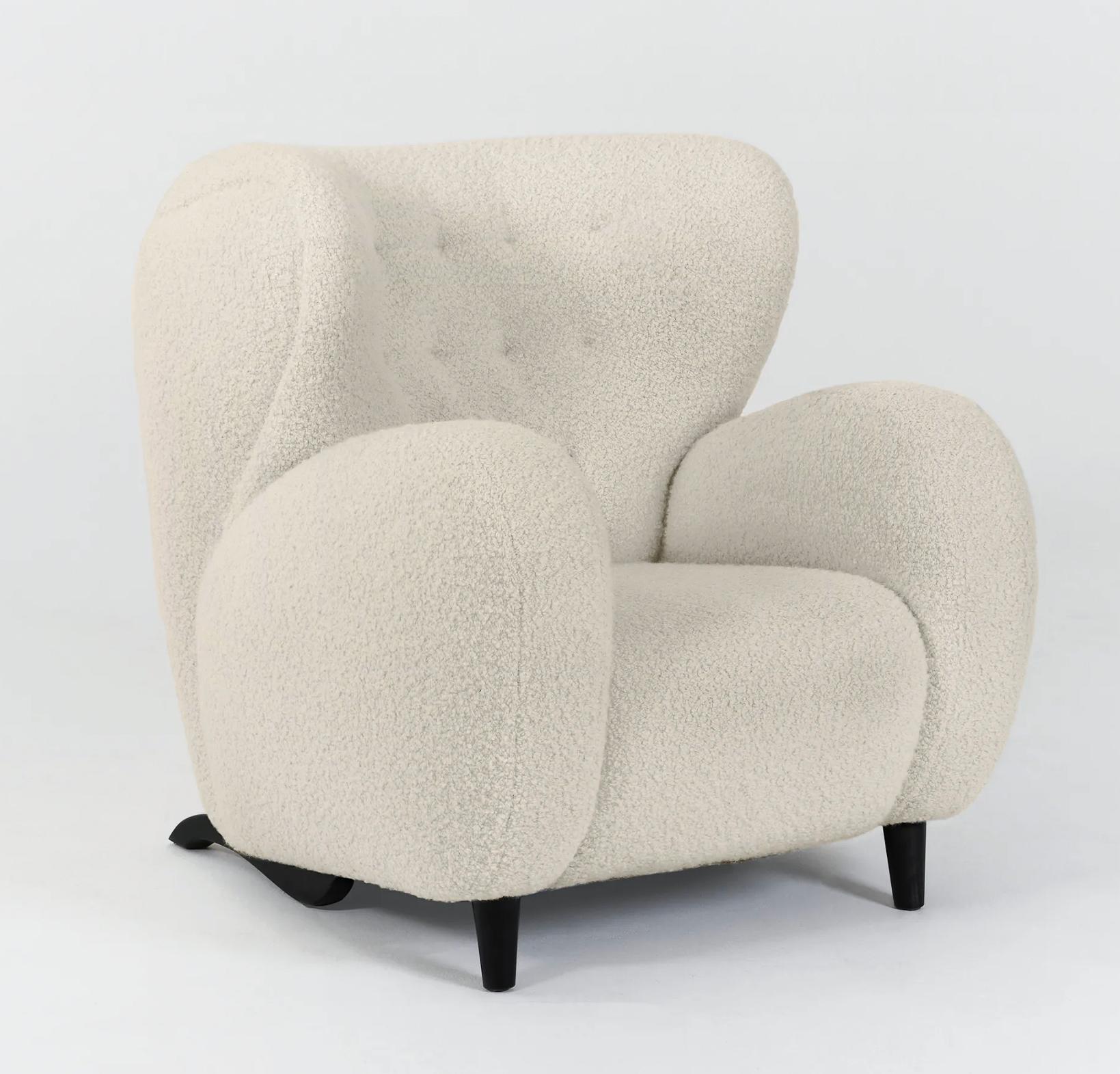 Nuevo Sillón Minotaure de Pierre Augustin Rose en tejido Pierre Frey Lana en venta
