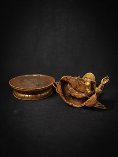 Newly made Nepalese bronze Indra statue from Nepal