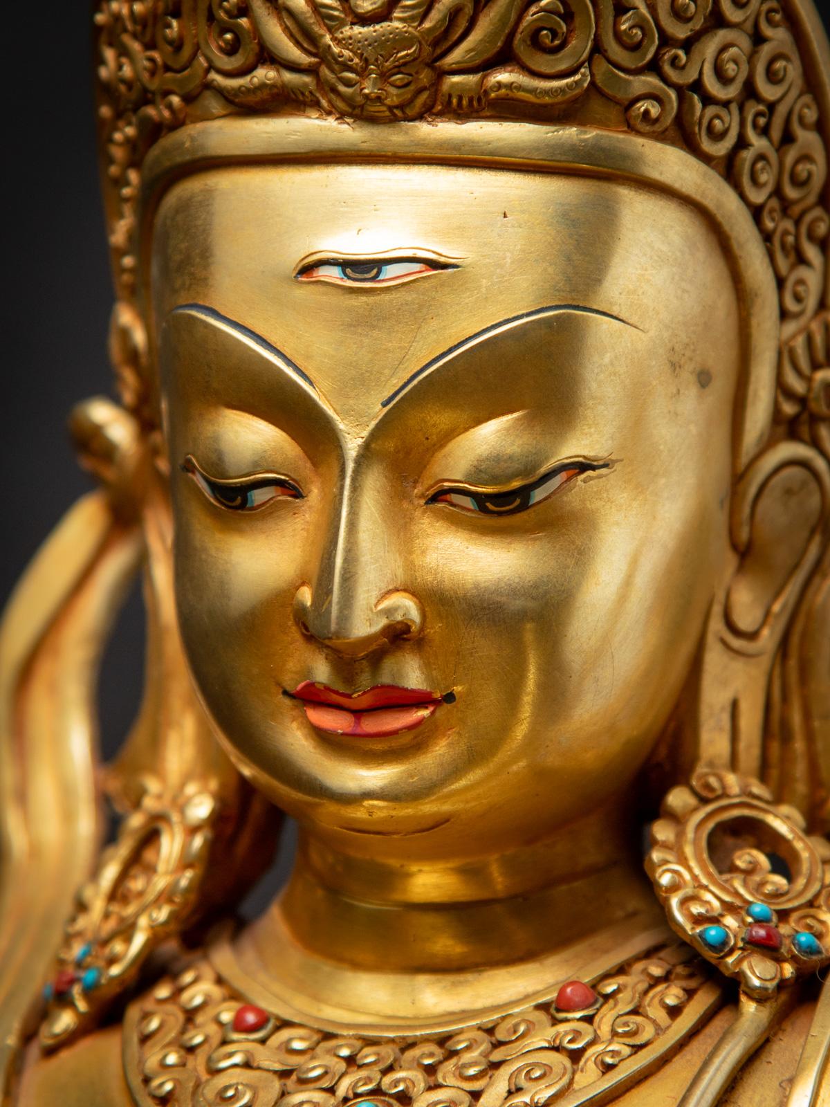 Birman Statue d'Indra en bronze nouvellement fabriquée au Népal en vente