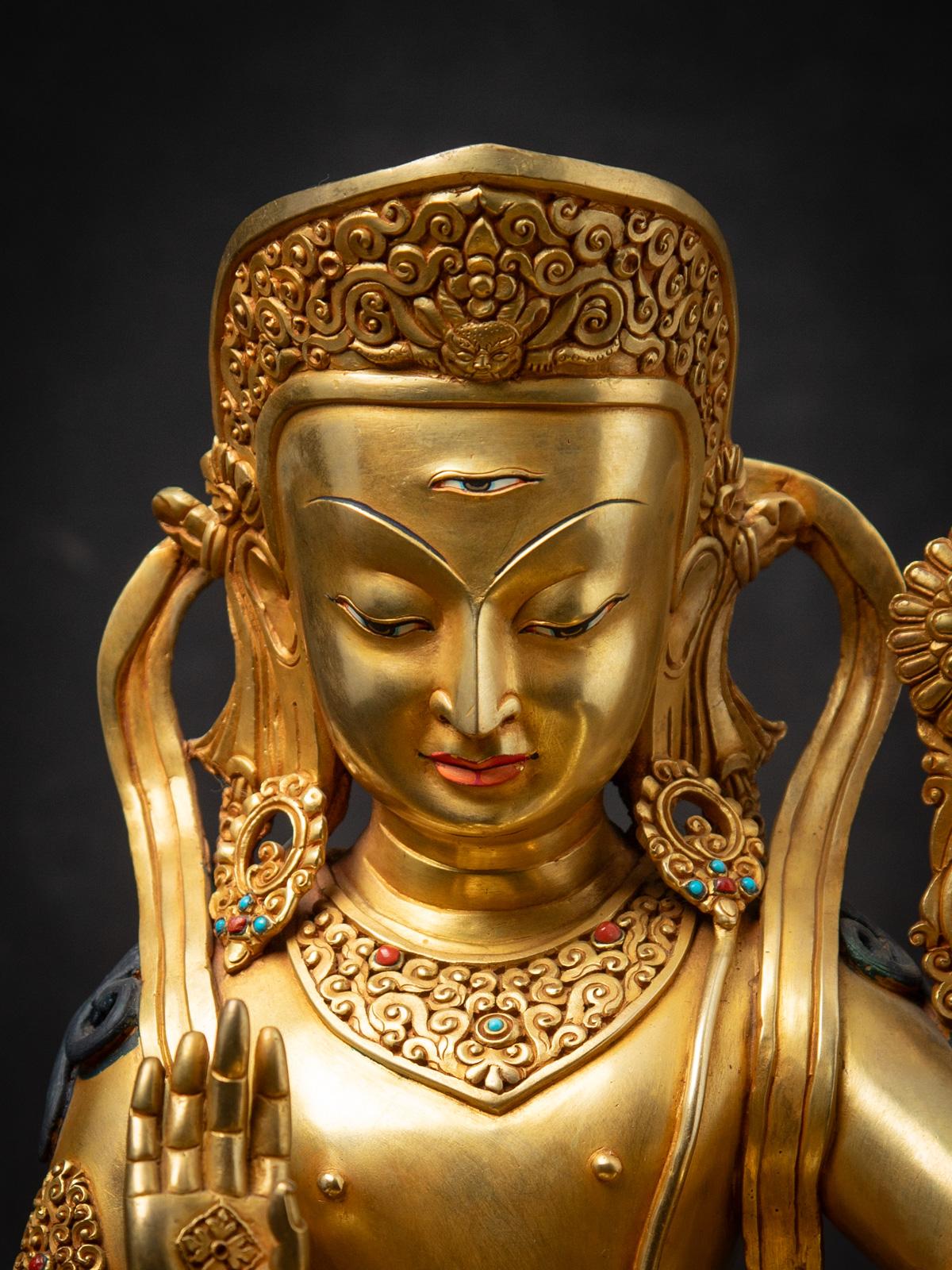 Statue d'Indra en bronze nouvellement fabriquée au Népal en vente 2