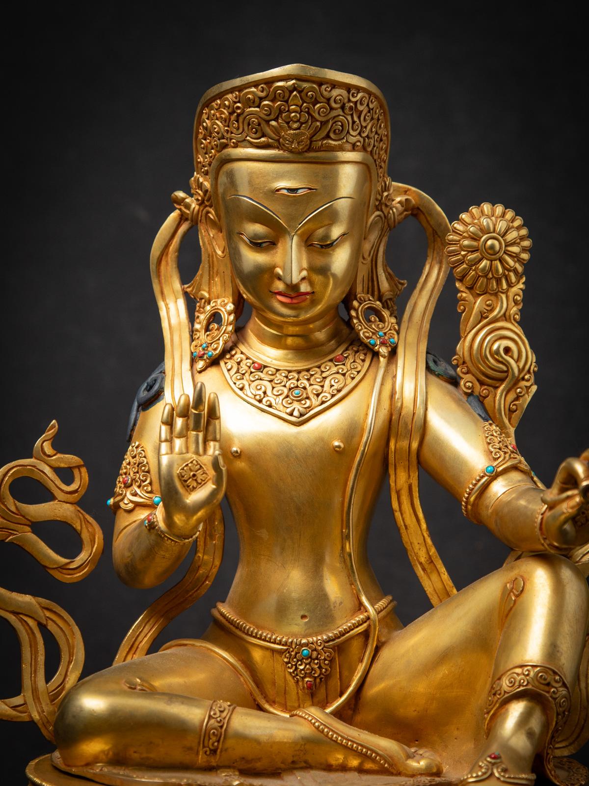 Statue d'Indra en bronze nouvellement fabriquée au Népal en vente 3