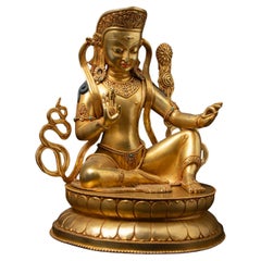 Newly made Nepalese bronze Indra statue from Nepal
