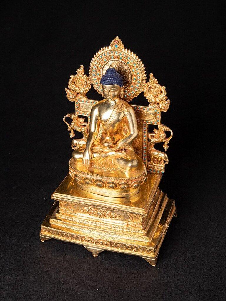 Newly Made Nepali Buddha on Throne from Nepal For Sale 9
