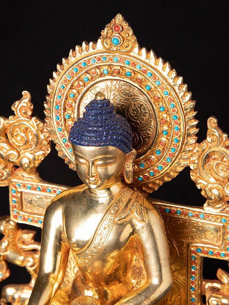 Newly Made Nepali Buddha on Throne from Nepal For Sale 10