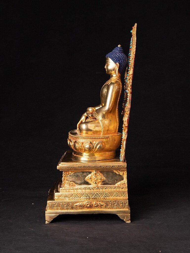 Nepalese Newly Made Nepali Buddha on Throne from Nepal For Sale