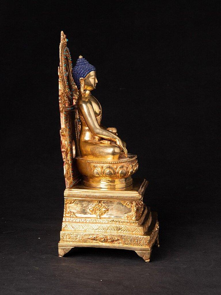 Contemporary Newly Made Nepali Buddha on Throne from Nepal For Sale