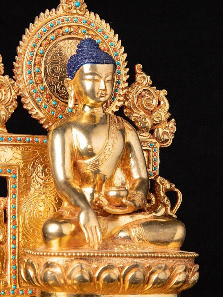 Newly Made Nepali Buddha on Throne from Nepal For Sale 1