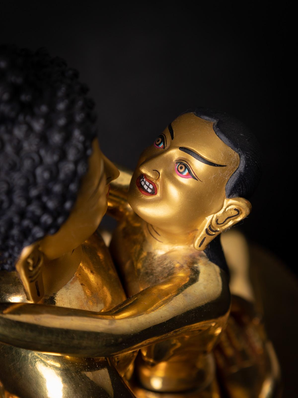 statue Samantabhadra, nouvellement fabriquée au Népal, face en or - Bouddhas originaux en vente 12