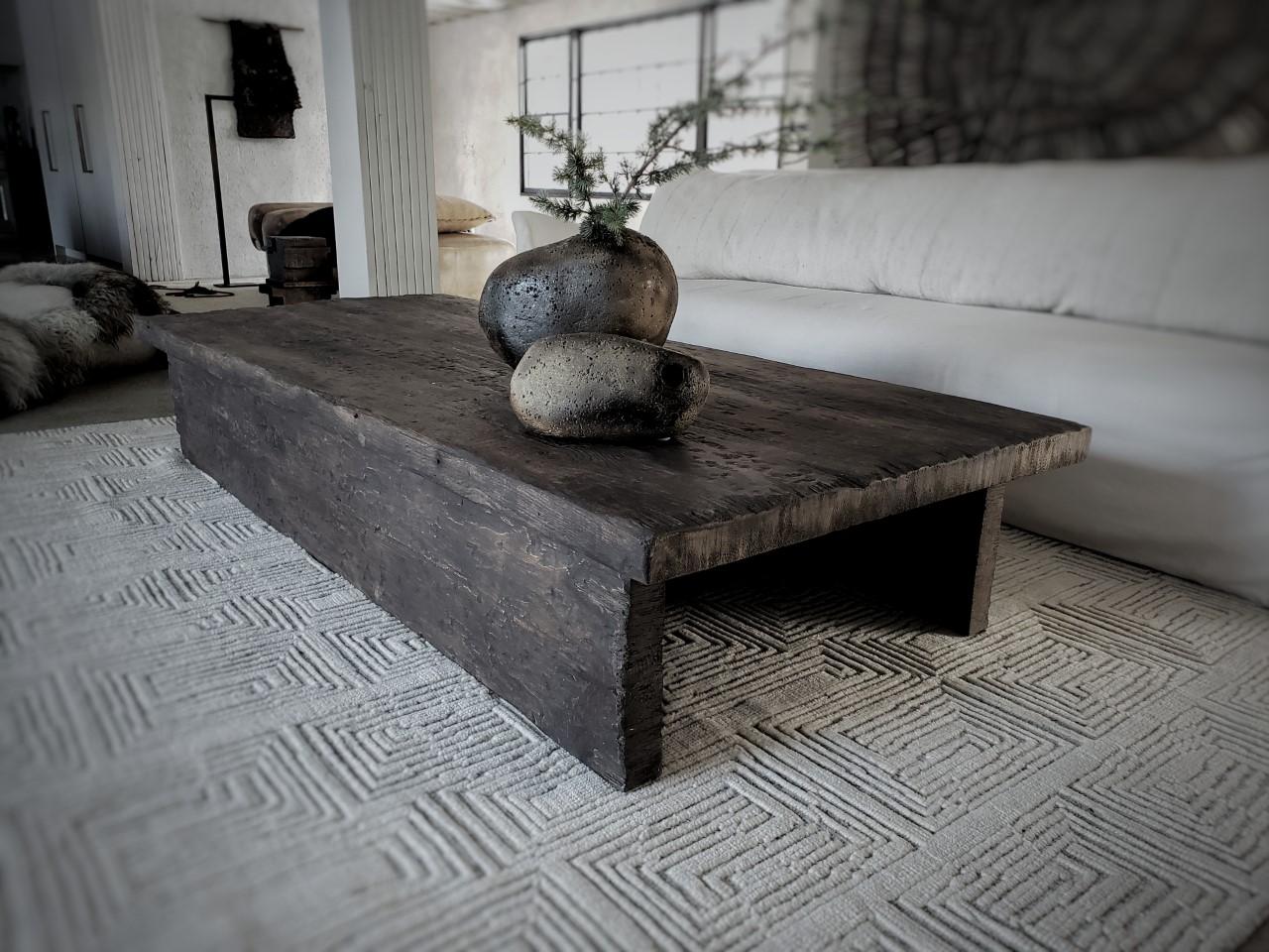 Custom Reclaimed Wood Naga Style Table  In Excellent Condition For Sale In Chicago, IL
