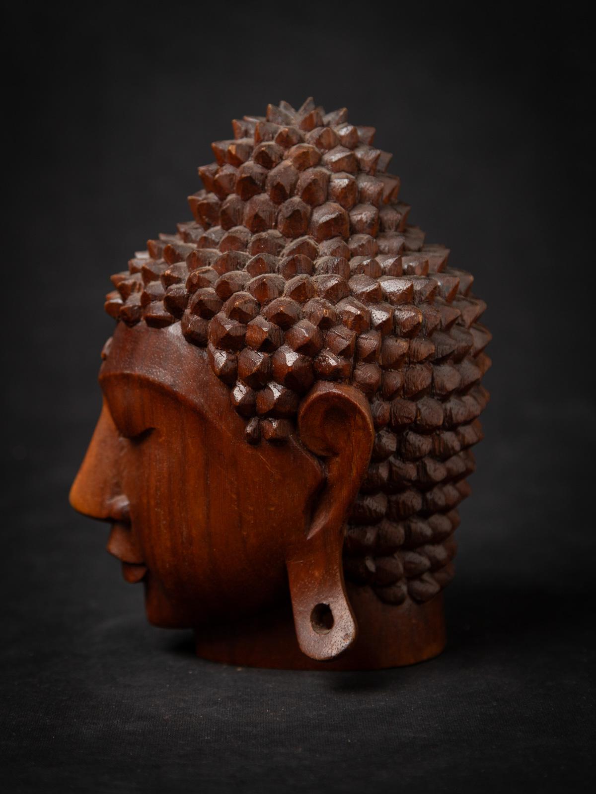 Tête de bouddha en bois de teck nouvellement fabriquée en Indonésie Bon état - En vente à DEVENTER, NL