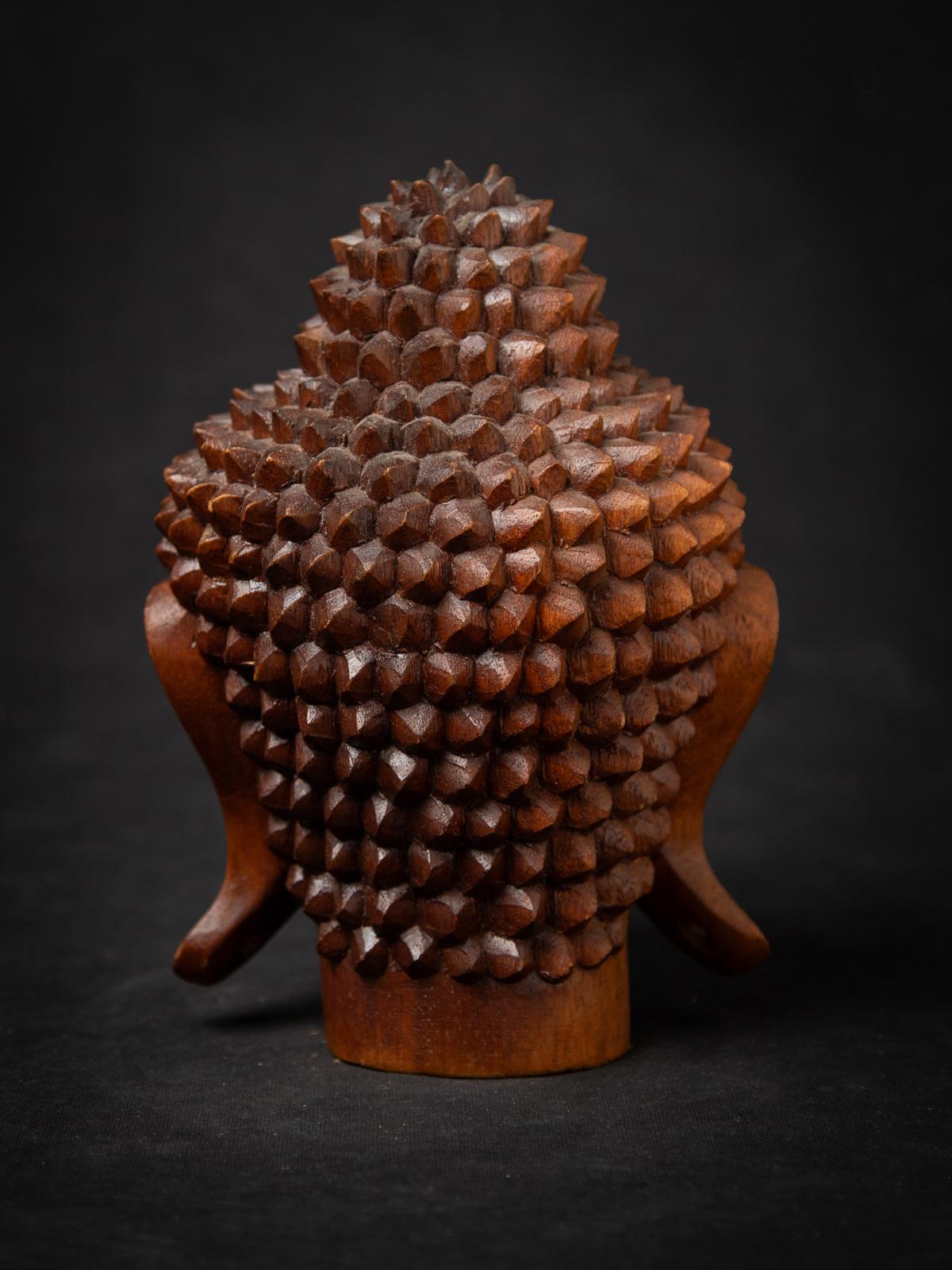 XXIe siècle et contemporain Tête de bouddha en bois de teck nouvellement fabriquée en Indonésie en vente