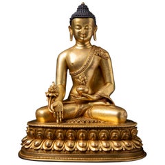 Newly made Very high quality bronze Nepali Medicine Buddha from Nepal