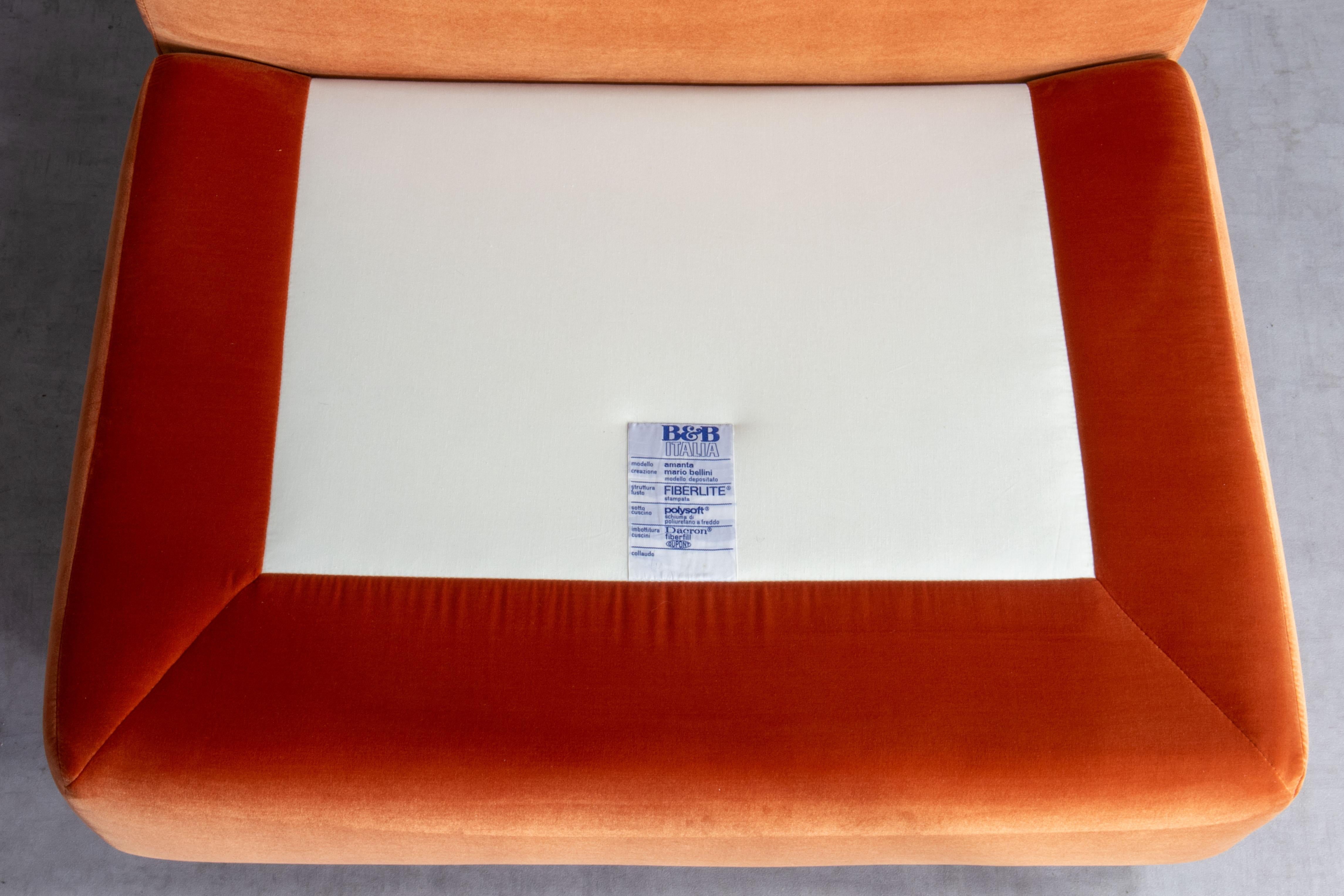 Nouvellement Pierre Frey Upholstered Amanta Lounges par Mario Bellini pour B&B Italia en vente 6