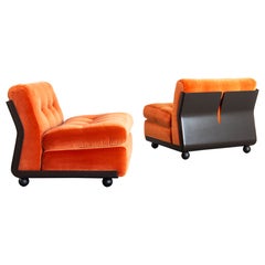 Nouvellement Pierre Frey Upholstered Amanta Lounges par Mario Bellini pour B&B Italia