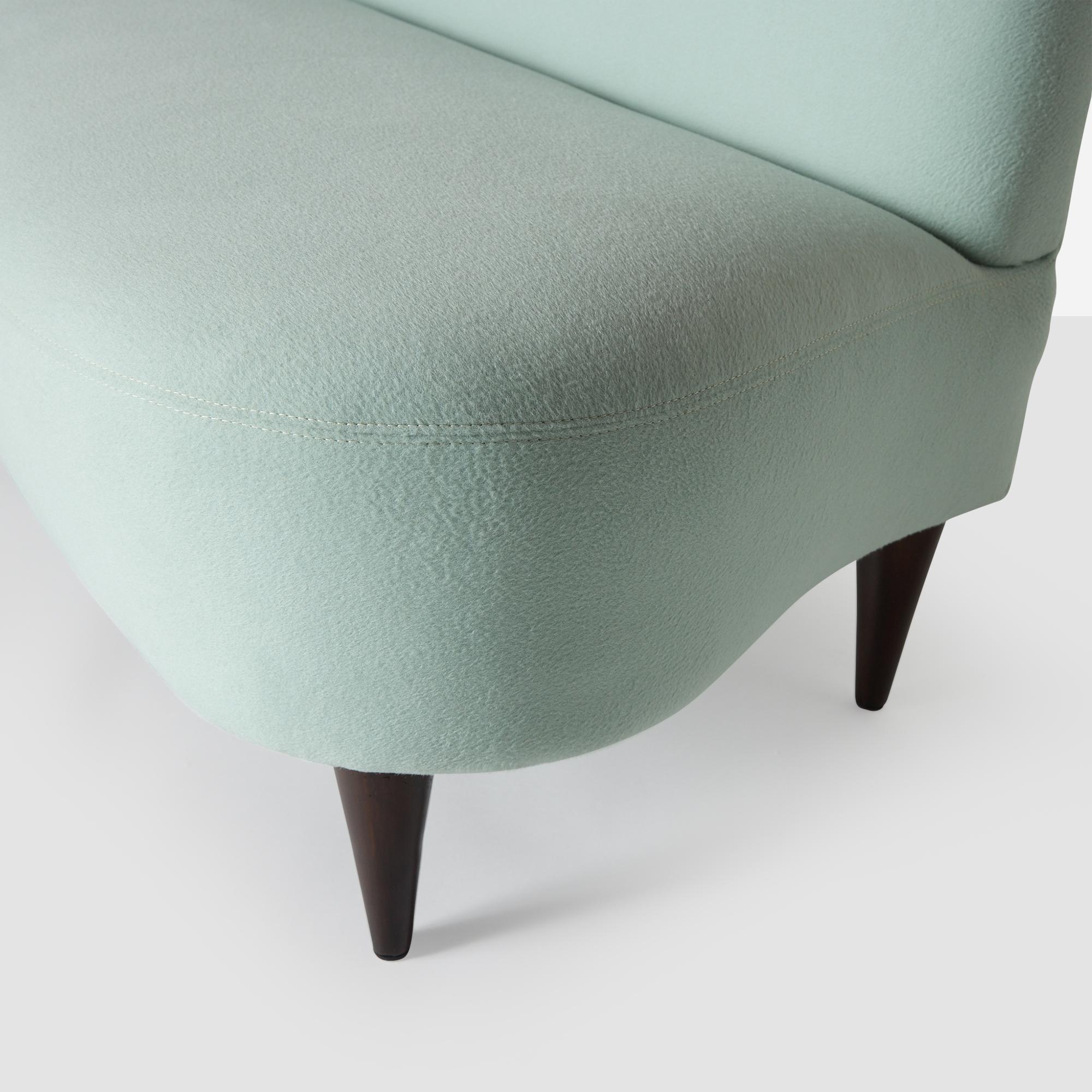 Newly Redone Pair of L-Shaped Sofas by Giulio Minoletti (Attributed) For Sale 3
