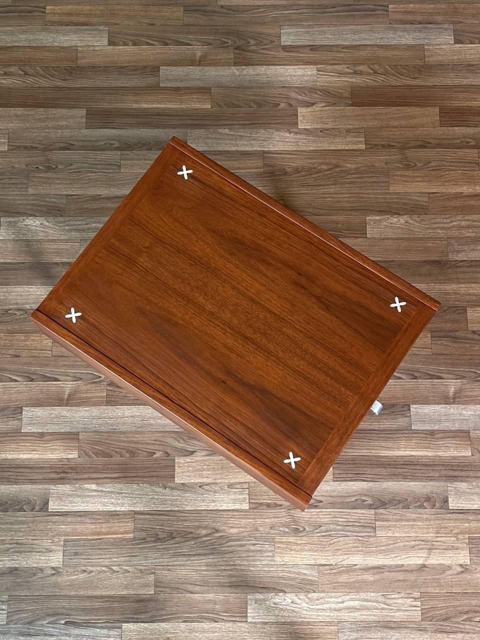 Steel Newly Refinished -American of Martinsville “Accord” Side Table by Merton Gershun For Sale
