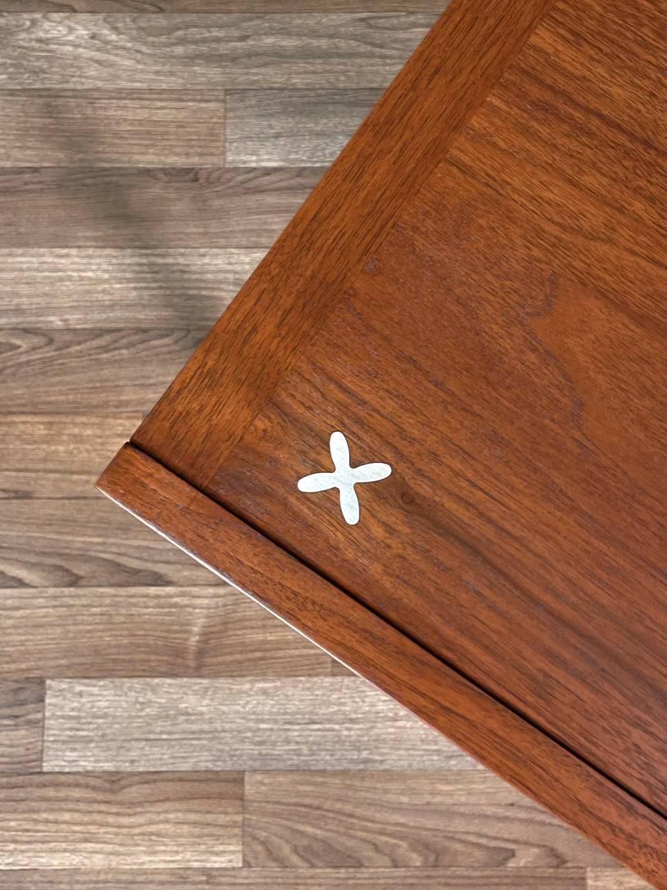 Newly Refinished -American of Martinsville “Accord” Side Table by Merton Gershun For Sale 1