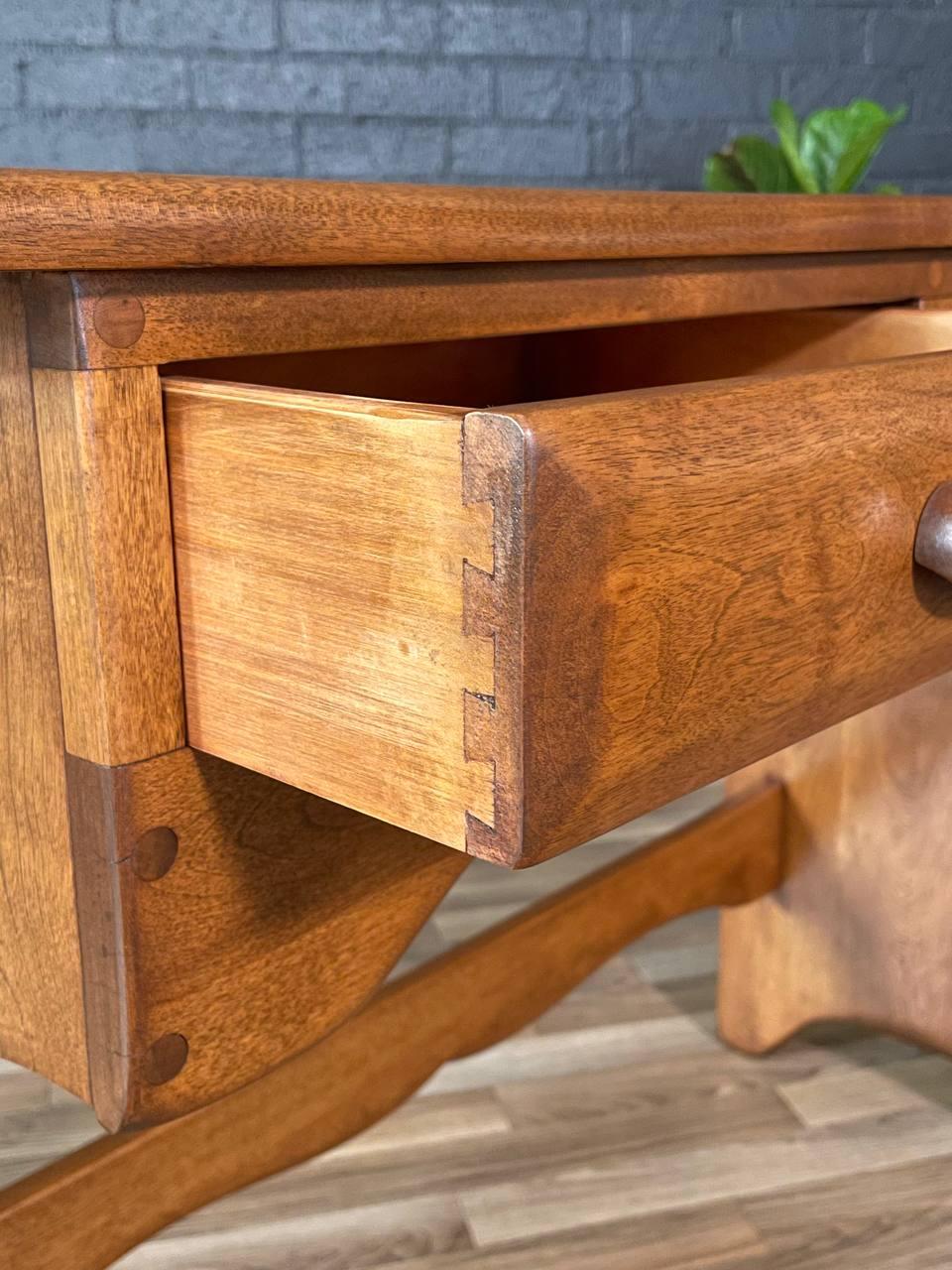 Newly Refinished - American Studio Craft Organic Modern Desk or Console Table For Sale 4