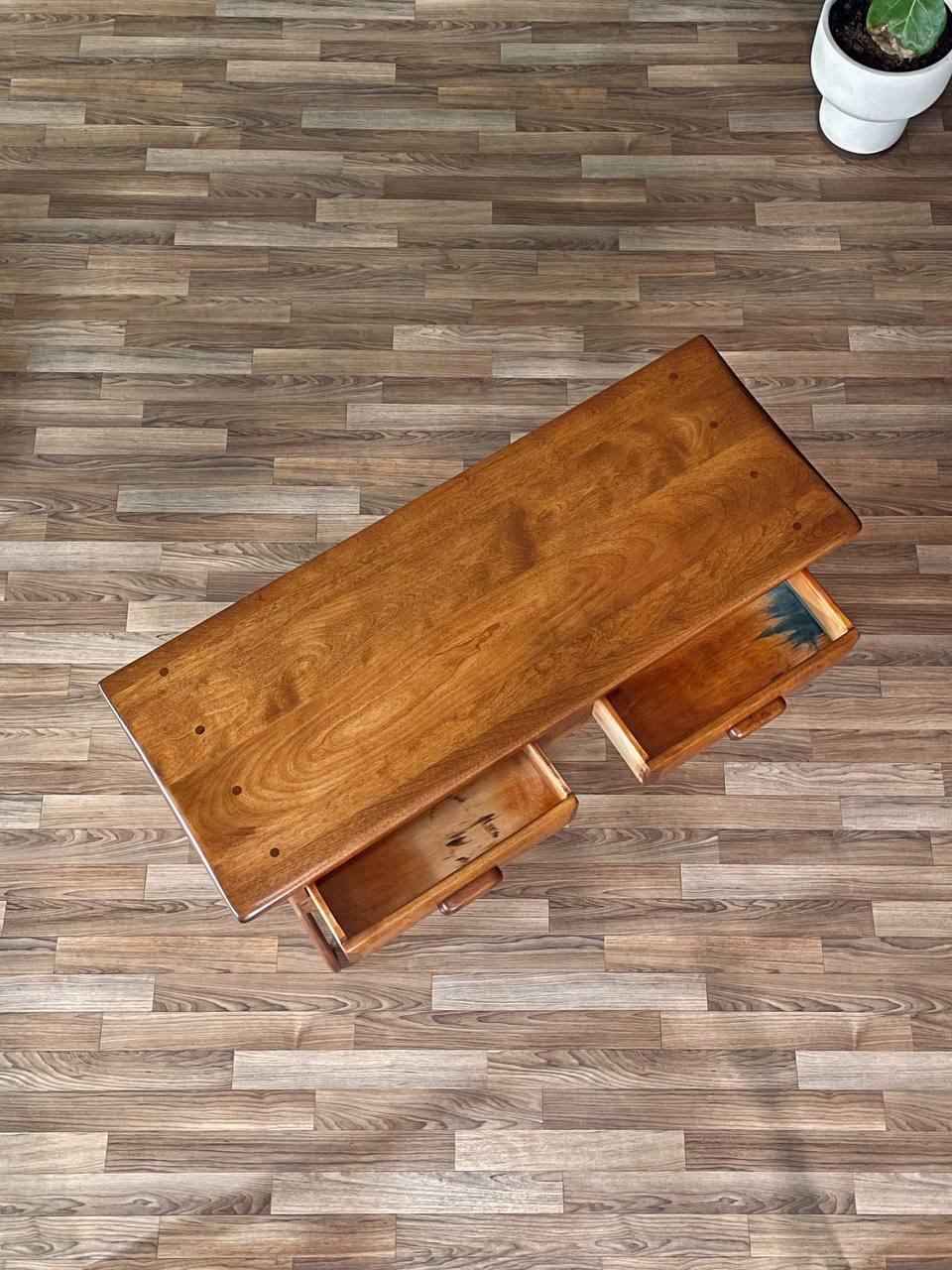 Mid-20th Century Newly Refinished - American Studio Craft Organic Modern Desk or Console Table For Sale