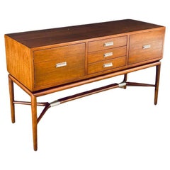 Vintage Newly Refinished - California Modern Console Table by Maurice Bailey