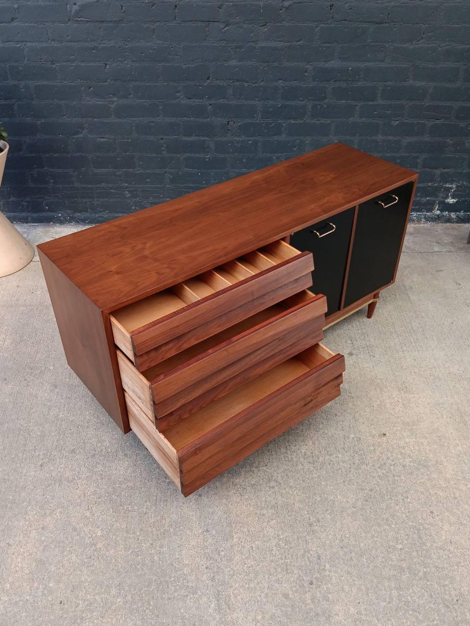 American Newly Refinished - Century Modern Credenza by Merton Gershun  For Sale