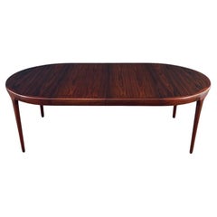Newly Refinished - Danish Modern Large Expanding Rosewood Dining Table
