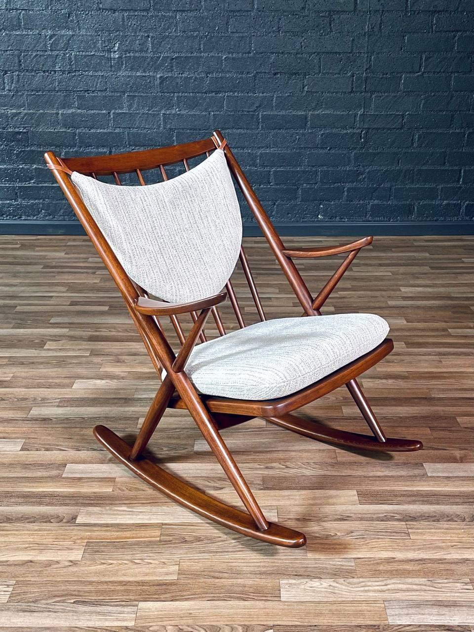 Other Newly Refinished - Danish Modern Rocking Chair by Frank Reenskaug For Sale