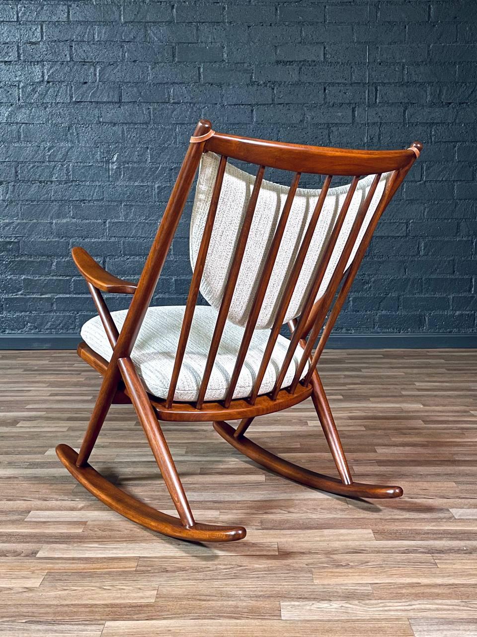 Mid-20th Century Newly Refinished - Danish Modern Rocking Chair by Frank Reenskaug For Sale