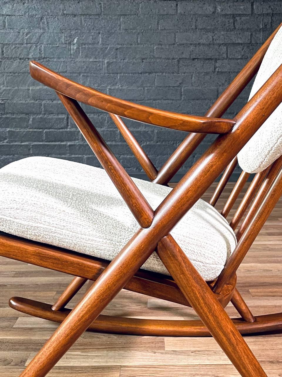 Newly Refinished - Danish Modern Rocking Chair by Frank Reenskaug For Sale 3