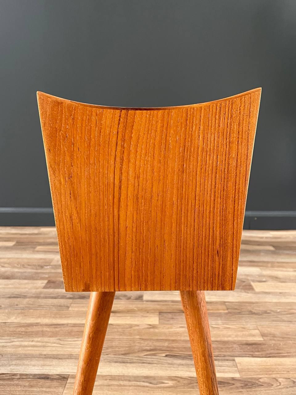 Newly Refinished - Danish Modern Sculpted Teak Planter Stand 3