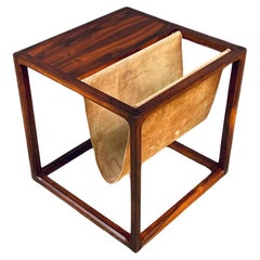 Used Newly Refinished -Danish Modern Side Table with Magazine Rack by Kai Kristiansen