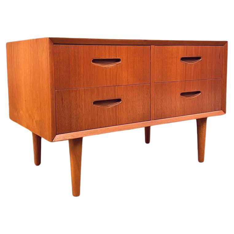 Newly Refinished - Danish Modern Teak Night Stand For Sale
