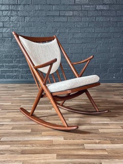 Newly Refinished - Danish Modern Teak Rocking Chair by Frank Reenskaug