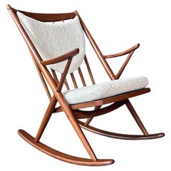 Newly Refinished - Danish Modern Teak Rocking Chair by Frank Reenskaug