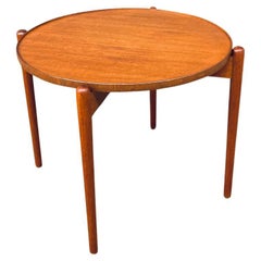 Retro Newly Refinished - Danish Modern Teak Side with Removable Tray Top
