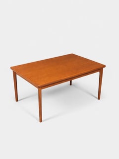 Newly Refinished - Expanding Danish Modern Draw-Leaf Dining Table
