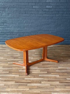 Newly Refinished -Expanding Mid-Century Danish Modern Teak Dining Table by Gudme