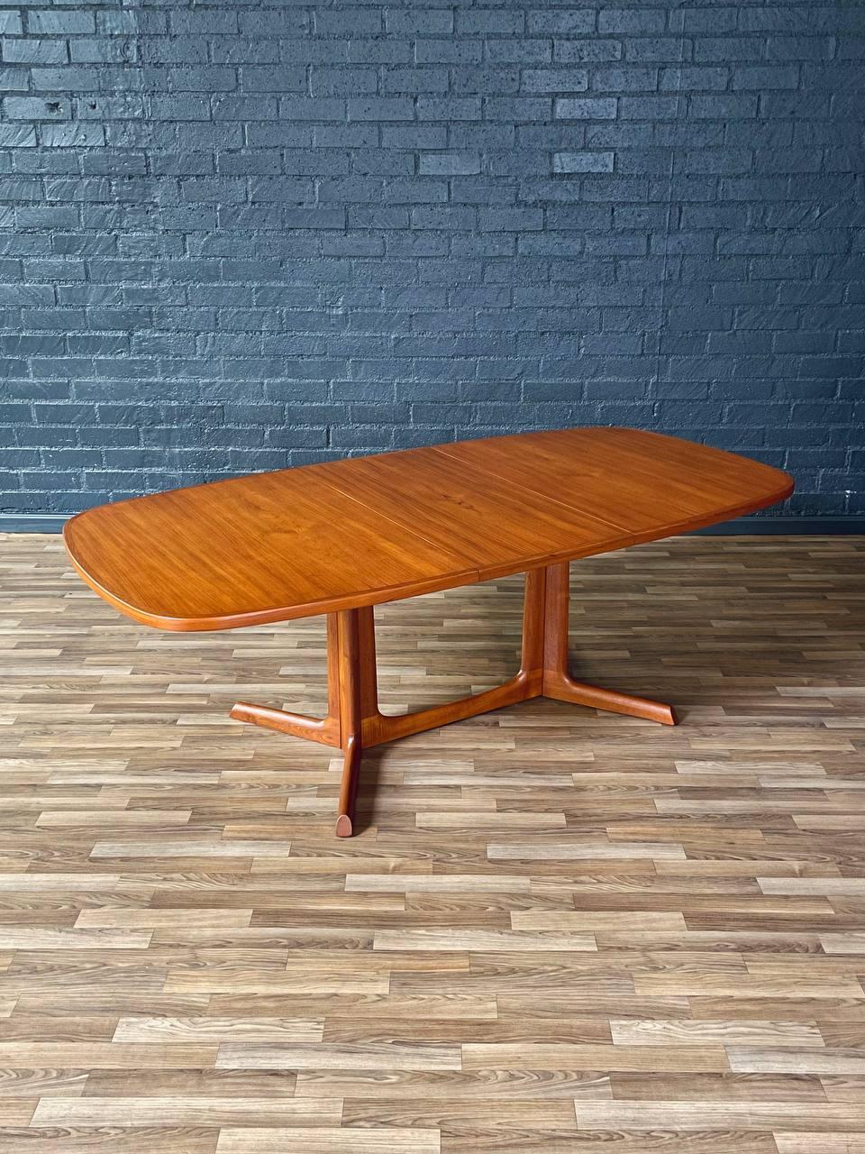 Mid-20th Century Newly Refinished -Expanding Mid-Century Danish Modern Teak Dining Table by Gudme For Sale