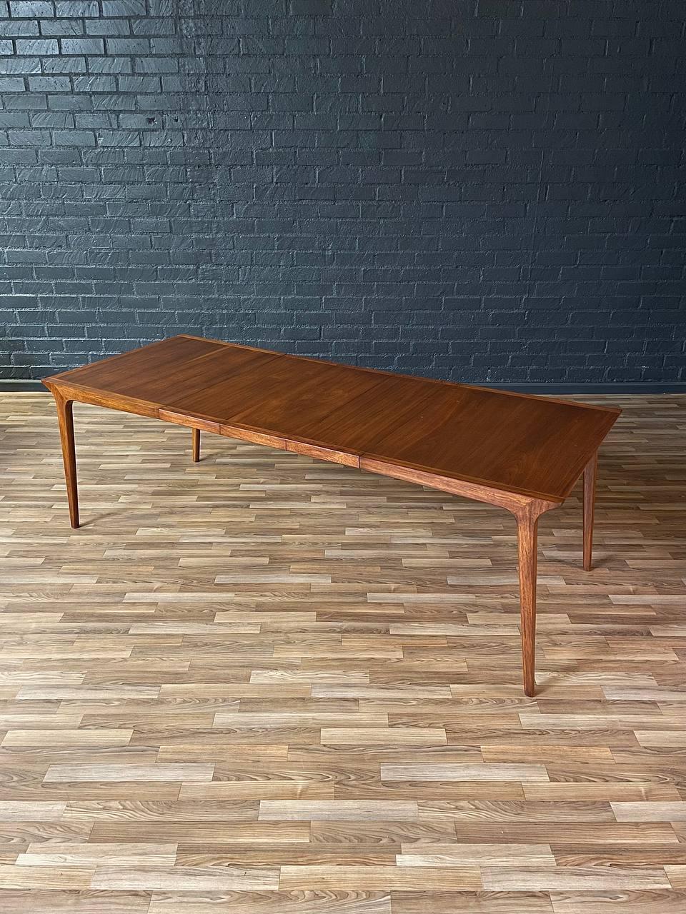American Newly Refinished - Expanding Mid-Century Modern “Profile” Dining Table